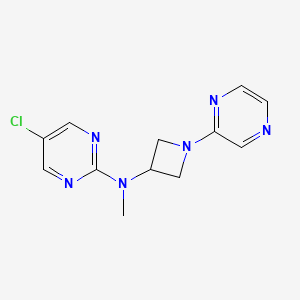 molecular formula C12H13ClN6 B2874313 5-chloro-N-methyl-N-[1-(pyrazin-2-yl)azetidin-3-yl]pyrimidin-2-amine CAS No. 2415621-15-5