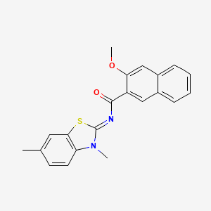(E)-N-(3,6-dimethylbenzo[d]thiazol-2(3H)-ylidene)-3-methoxy-2-naphthamide