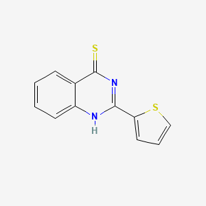 molecular formula C12H8N2S2 B2874327 2-(噻吩-2-基)喹唑啉-4-硫醇 CAS No. 18590-68-6