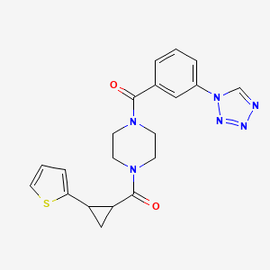 (4-(3-(1H-tetrazol-1-yl)benzoyl)piperazin-1-yl)(2-(thiophen-2-yl)cyclopropyl)methanone