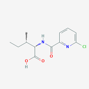 molecular formula C12H15ClN2O3 B2874332 (2S,3S)-2-[(6-Chloropyridine-2-carbonyl)amino]-3-methylpentanoic acid CAS No. 1645288-76-1