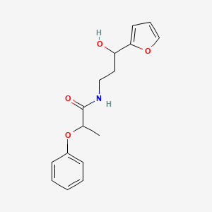 N-(3-(furan-2-yl)-3-hydroxypropyl)-2-phenoxypropanamide