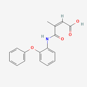 molecular formula C17H15NO4 B2874341 (Z)-3-methyl-4-oxo-4-((2-phenoxyphenyl)amino)but-2-enoic acid CAS No. 683248-15-9