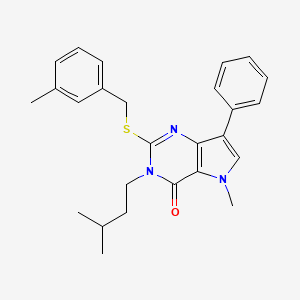 3-isopentyl-5-methyl-2-((3-methylbenzyl)thio)-7-phenyl-3H-pyrrolo[3,2-d]pyrimidin-4(5H)-one