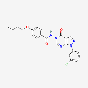 4-butoxy-N-(1-(3-chlorophenyl)-4-oxo-1H-pyrazolo[3,4-d]pyrimidin-5(4H)-yl)benzamide