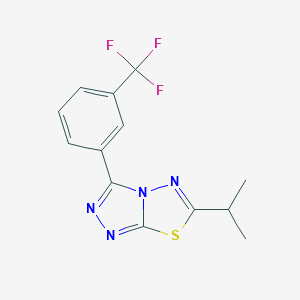 molecular formula C13H11F3N4S B287435 6-Propan-2-yl-3-[3-(trifluoromethyl)phenyl]-[1,2,4]triazolo[3,4-b][1,3,4]thiadiazole 