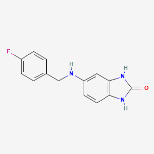 5-{[(4-fluorophenyl)methyl]amino}-2,3-dihydro-1H-1,3-benzodiazol-2-one