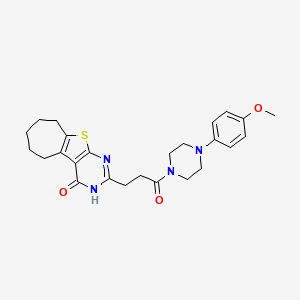 2-(3-(4-(4-methoxyphenyl)piperazin-1-yl)-3-oxopropyl)-6,7,8,9-tetrahydro-3H-cyclohepta[4,5]thieno[2,3-d]pyrimidin-4(5H)-one