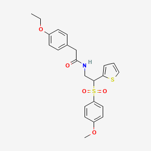 2-(4-ethoxyphenyl)-N-[2-[(4-methoxyphenyl)sulfonyl]-2-(2-thienyl)ethyl]acetamide