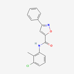 N-(3-chloro-2-methylphenyl)-3-phenyl-1,2-oxazole-5-carboxamide
