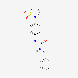 molecular formula C17H19N3O3S B2874381 1-Benzyl-3-(4-(1,1-dioxidoisothiazolidin-2-yl)phenyl)urea CAS No. 1203205-14-4