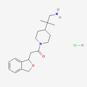 1-[4-(1-Amino-2-methylpropan-2-yl)piperidin-1-yl]-2-(1,3-dihydro-2-benzofuran-1-yl)ethanone;hydrochloride