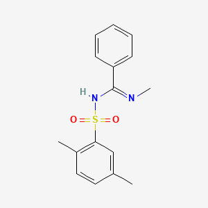 2,5-Dimethyl-N-(methylamino-phenyl-methylene)-benzenesulfonamide