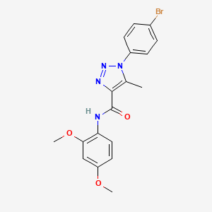 molecular formula C18H17BrN4O3 B2874393 1-(4-溴苯基)-N-(2,4-二甲氧基苯基)-5-甲基-1H-1,2,3-三唑-4-甲酰胺 CAS No. 895644-46-9