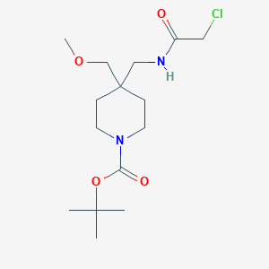 molecular formula C15H27ClN2O4 B2874395 Tert-butyl 4-[[(2-chloroacetyl)amino]methyl]-4-(methoxymethyl)piperidine-1-carboxylate CAS No. 2411253-75-1