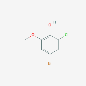 molecular formula C7H6BrClO2 B2874399 4-溴-2-氯-6-甲氧基苯酚 CAS No. 1827620-20-1