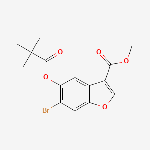 Methyl 6-bromo-5-[(2,2-dimethylpropanoyl)oxy]-2-methyl-1-benzofuran-3-carboxylate