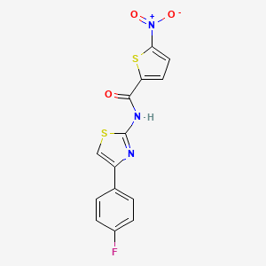 N-[4-(4-fluorophenyl)-1,3-thiazol-2-yl]-5-nitrothiophene-2-carboxamide