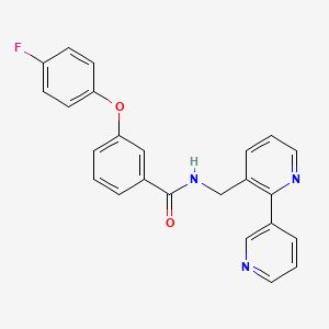 molecular formula C24H18FN3O2 B2874406 N-([2,3'-bipyridin]-3-ylmethyl)-3-(4-fluorophenoxy)benzamide CAS No. 1903738-83-9