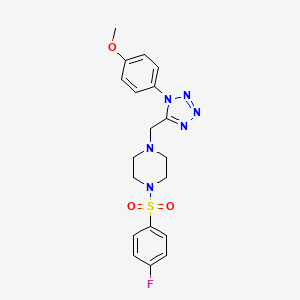 1-((4-fluorophenyl)sulfonyl)-4-((1-(4-methoxyphenyl)-1H-tetrazol-5-yl)methyl)piperazine