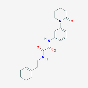 molecular formula C21H27N3O3 B2874415 N1-(2-(环己-1-烯-1-基)乙基)-N2-(3-(2-氧代哌啶-1-基)苯基)草酰胺 CAS No. 941919-99-9