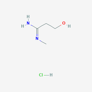 molecular formula C4H11ClN2O B2874417 3-Hydroxy-N-methylpropanimidamide hydrochloride CAS No. 2138213-02-0