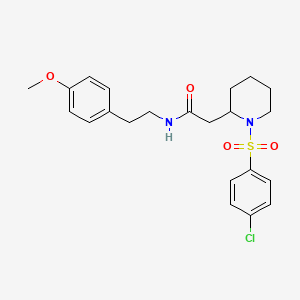 2-(1-((4-chlorophenyl)sulfonyl)piperidin-2-yl)-N-(4-methoxyphenethyl)acetamide