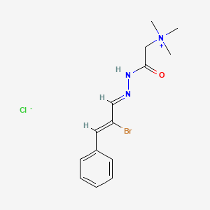 molecular formula C14H19BrClN3O B2874427 2-((E)-2-((Z)-2-bromo-3-phenylallylidene)hydrazinyl)-N,N,N-trimethyl-2-oxoethanaminium chloride CAS No. 1104811-33-7