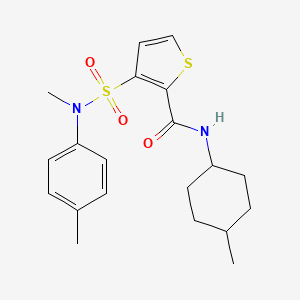molecular formula C20H26N2O3S2 B2874429 N-(4-methylcyclohexyl)-3-[methyl(4-methylphenyl)sulfamoyl]thiophene-2-carboxamide CAS No. 1251561-53-1