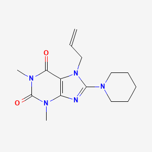 molecular formula C15H21N5O2 B2874433 1,3-二甲基-8-哌啶-1-基-7-丙-2-烯基嘌呤-2,6-二酮 CAS No. 30958-62-4
