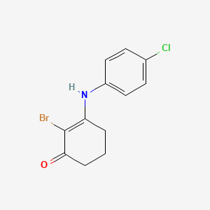 2-Bromo-3-((4-chlorophenyl)amino)cyclohex-2-EN-1-one