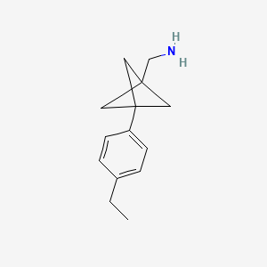 [3-(4-Ethylphenyl)-1-bicyclo[1.1.1]pentanyl]methanamine