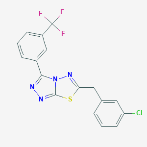 molecular formula C17H10ClF3N4S B287445 6-(3-Chlorobenzyl)-3-[3-(trifluoromethyl)phenyl][1,2,4]triazolo[3,4-b][1,3,4]thiadiazole 