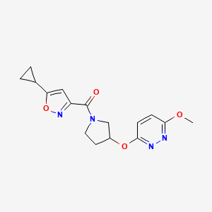 (5-Cyclopropylisoxazol-3-yl)(3-((6-methoxypyridazin-3-yl)oxy)pyrrolidin-1-yl)methanone