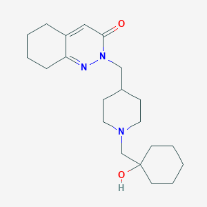 2-({1-[(1-Hydroxycyclohexyl)methyl]piperidin-4-yl}methyl)-2,3,5,6,7,8-hexahydrocinnolin-3-one