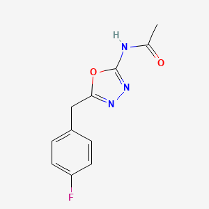 N-(5-(4-fluorobenzyl)-1,3,4-oxadiazol-2-yl)acetamide