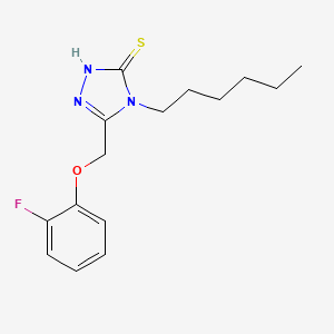 3-[(2-fluorophenoxy)methyl]-4-hexyl-1H-1,2,4-triazole-5-thione