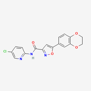 N-(5-chloropyridin-2-yl)-5-(2,3-dihydro-1,4-benzodioxin-6-yl)-1,2-oxazole-3-carboxamide