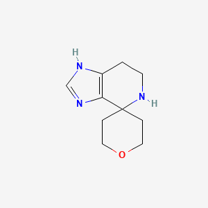 molecular formula C10H15N3O B2874478 3,5,6,7-Tetrahydrospiro[imidazo[4,5-c]pyridine-4,4'-oxane] CAS No. 1500488-60-7