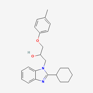 1-(2-Cyclohexylbenzimidazolyl)-3-(4-methylphenoxy)propan-2-ol