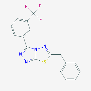 molecular formula C17H11F3N4S B287448 6-Benzyl-3-[3-(trifluoromethyl)phenyl][1,2,4]triazolo[3,4-b][1,3,4]thiadiazole 