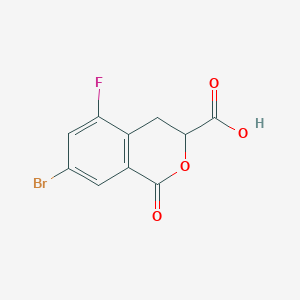 molecular formula C10H6BrFO4 B2874480 7-溴-5-氟-1-氧代-3,4-二氢异色满-3-羧酸 CAS No. 1595011-53-2