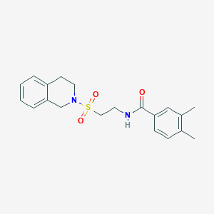 N-[2-(3,4-dihydroisoquinolin-2(1H)-ylsulfonyl)ethyl]-3,4-dimethylbenzamide