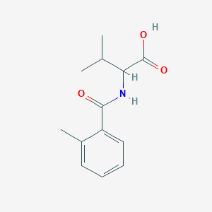 molecular formula C13H17NO3 B2874494 3-Methyl-2-[(2-methylphenyl)formamido]butanoic acid CAS No. 1396968-32-3