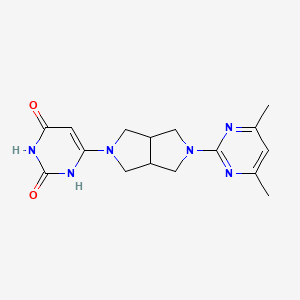 6-[5-(4,6-Dimethylpyrimidin-2-yl)-1,3,3a,4,6,6a-hexahydropyrrolo[3,4-c]pyrrol-2-yl]-1H-pyrimidine-2,4-dione