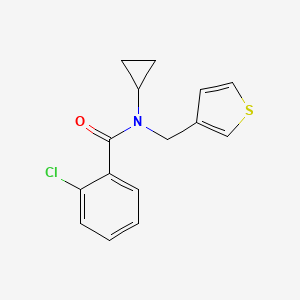 B2874504 2-chloro-N-cyclopropyl-N-(thiophen-3-ylmethyl)benzamide CAS No. 1234897-04-1