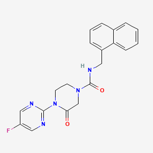 4-(5-Fluoropyrimidin-2-yl)-N-(naphthalen-1-ylmethyl)-3-oxopiperazine-1-carboxamide