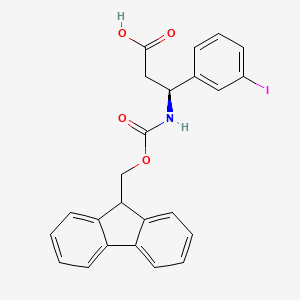 molecular formula C24H20INO4 B2874515 (3S)-3-(9H-Fluoren-9-ylmethoxycarbonylamino)-3-(3-iodophenyl)propanoic acid CAS No. 1366507-28-9