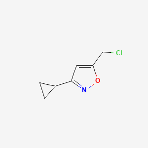 molecular formula C7H8ClNO B2874519 5-(氯甲基)-3-环丙基-1,2-恶唑 CAS No. 127450-87-7