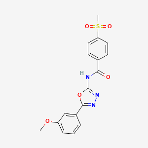 N-(5-(3-methoxyphenyl)-1,3,4-oxadiazol-2-yl)-4-(methylsulfonyl)benzamide